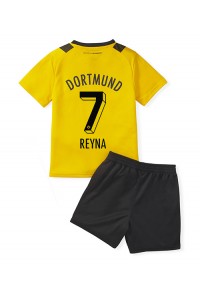 Borussia Dortmund Giovanni Reyna #7 Babytruitje Thuis tenue Kind 2022-23 Korte Mouw (+ Korte broeken)